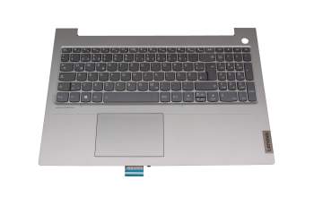 3296972179 teclado incl. topcase original Lenovo DE (alemán) gris/canaso con retroiluminacion