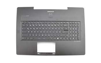 40054762 teclado incl. topcase original Medion DE (alemán) negro/negro con retroiluminacion