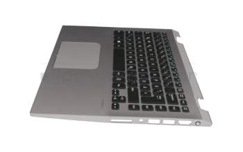 40061688 teclado incl. topcase original Medion DE (alemán) negro/plateado con retroiluminacion