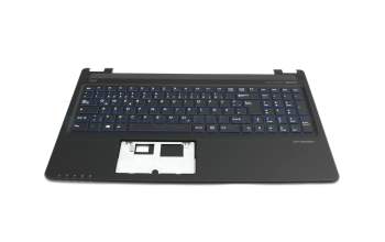 40061921 teclado incl. topcase original Medion DE (alemán) negro/negro incluyendo flechas azules WASD