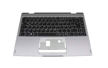 40072851 teclado incl. topcase original Medion DE (alemán) negro/canaso con retroiluminacion