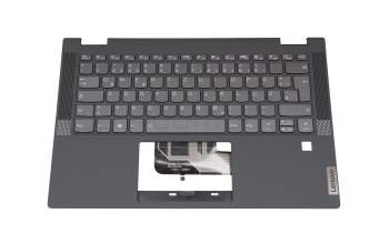 433.OK108.0001 teclado incl. topcase original Lenovo DE (alemán) negro/canaso con retroiluminacion