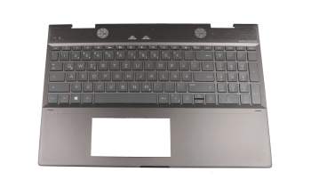 442.0ED07.0001 teclado incl. topcase original HP DE (alemán) gris/canaso con retroiluminacion