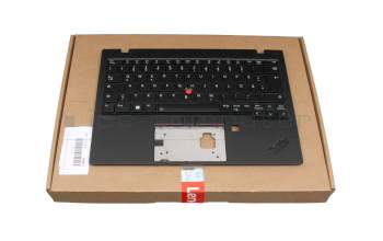 46M.0RDCS.0104 teclado incl. topcase original Lenovo DE (alemán) negro/negro con retroiluminacion y mouse stick