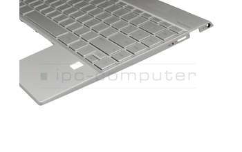 46M0G9CS0006 teclado incl. topcase original HP DE (alemán) plateado/plateado con retroiluminacion