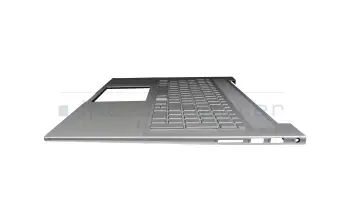 46M0MKCS0103 teclado incl. topcase original HP DE (alemán) plateado/plateado con retroiluminacion