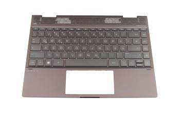 490.0EB07.0S0G teclado incl. topcase original HP DE (alemán) negro/canaso con retroiluminacion
