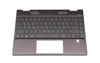 4900G907AC0G teclado incl. topcase original HP DE (alemán) gris/canaso con retroiluminacion