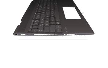 4900GB07.0S0G teclado incl. topcase original HP DE (alemán) gris/antracita con retroiluminacion