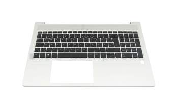 4BX8QTATP40 teclado incl. topcase HP DE (alemán) negro/plateado con retroiluminacion