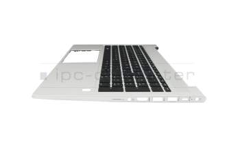4BX8QTATP40 teclado incl. topcase HP DE (alemán) negro/plateado con retroiluminacion