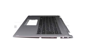 4ZB0NM01001320 teclado incl. topcase original Acer DE (alemán) negro/plateado
