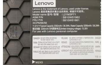 Lenovo 5B10W51861 BATTERY Internal, 3c, 39.3Wh, LiIon,SP/A