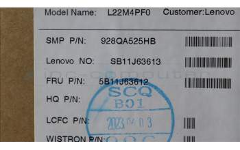 Lenovo 5B11J63612 BATTERY 4cell 60Wh 15.44V L22M4PF0 SP/A