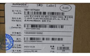 Lenovo 5B11M75491 BATTERY 4cell99.9Wh 15.56V L23D4PC3 SD/A