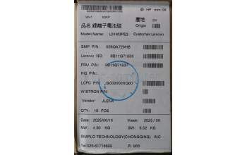 Lenovo 5B11Q71537 BATTERY 3cell 66Wh 11.7V L24M3PE3 SP/A