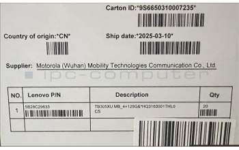Lenovo 5B28C29633 TB305XU MB_4+128G&*HQ3160001THL0 CS