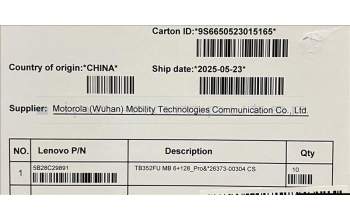 Lenovo 5B28C29891 TB352FU MB 6+128_Pro&*26373-00304 CS