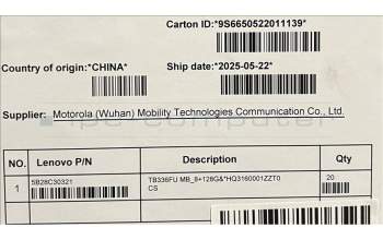 Lenovo 5B28C30321 TB336FU MB_8+128G&*HQ3160001ZZT0 CS