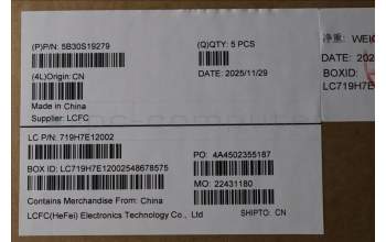 Lenovo 5B30S19279 BEZEL BEZEL L 83UU BLACK