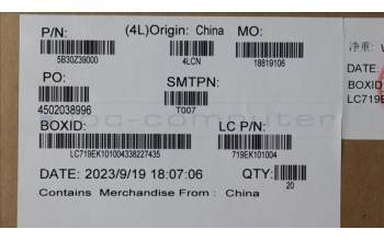 Lenovo 5B30Z39000 BEZEL FRU BEZEL KT6DA_B_SHEET_MIC_ASSY