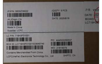 Lenovo 5B30Z39022 BEZEL FRU BEZEL MTM40_B_COVER_5MIR_ASSY