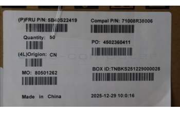 Lenovo 5B40S22419 BRACKET DC in bracket C 83Q7