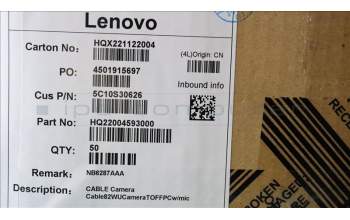 Lenovo 5C10S30626 CABLE Camera Cable82WUCameraTOFFPCw/mic
