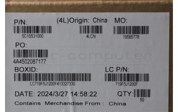 Lenovo 5C10S31000 CABLE CABLE L 83DN IO/B BOT LJYI