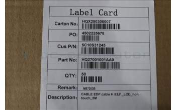 Lenovo 5C10S31245 CABLE EDP cable H 83J1_LCD_non touch_5M