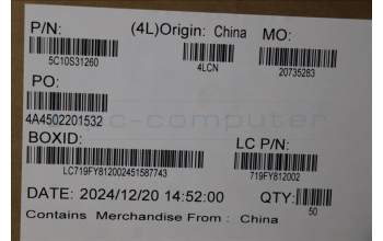 Lenovo 5C10S31260 CABLE Cable L 83K1 EDP LUX