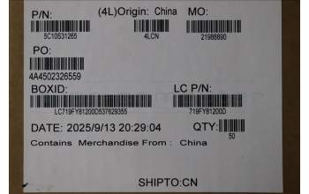 Lenovo 5C10S31265 CABLE Cable L 83K1 TP/B FFC MGE