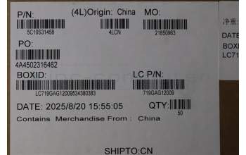 Lenovo 5C10S31458 CABLE Cable L 83F5 CAMERA/B CVILUX