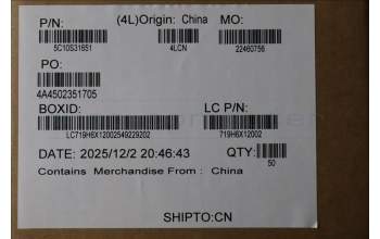Lenovo 5C10S31651 CABLE CABLE L 83UT TP/B Cable LJYI