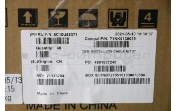 Lenovo 5C10U58371 CABLE LVDS FFC(27)