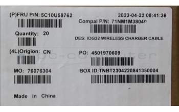 Lenovo 5C10U58762 CABLE Fru,H-CONN SET 7HQ M/B-WIRELE