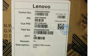 Lenovo 5C11H81443 CABLE FRU Audio FFC