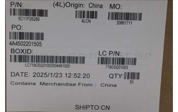 Lenovo 5C11P26289 CABLE FRU CABLE MSF50_IO FPC USB RB