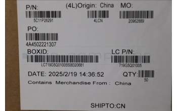 Lenovo 5C11P26291 CABLE FRU CABLE FFC MSF50 8P TP/B