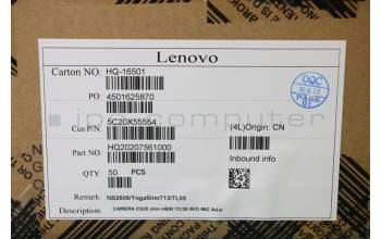 Lenovo CAMERA CS20 slim HBIR Y3.05 W/O MIC Ad-p para Lenovo IdeaPad Flex 5G-14Q8CX05 (82AK)