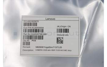 Lenovo CAMERA CS20 slim HBIR Y3.05 W/O MIC Ad-p para Lenovo Yoga Slim 7-15IMH05 (82AB)