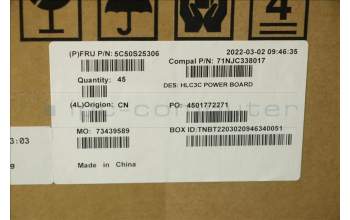 Lenovo 5C50S25306 CARDPOP Power Board C 82UD