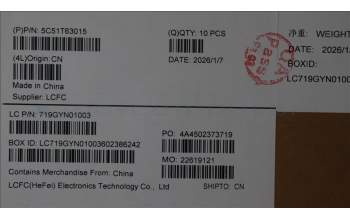 Lenovo 5C51T63015 CARDPOP PCBA IO/B NSH011 ME040 FP VPRO