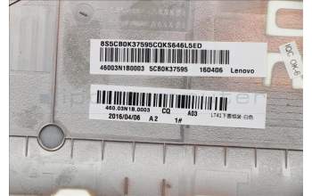 Lenovo 5CB0K37595 COVER Lower Case W 80Q3 White