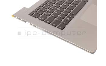 5CB0L45283 teclado incl. topcase original Lenovo DE (alemán) negro/plateado con retroiluminacion borde de plata