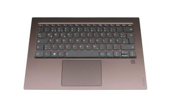 5CB0Q09673 teclado incl. topcase original Lenovo DE (alemán) gris/bronce con retroiluminacion