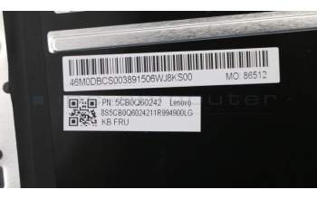 Lenovo 5CB0Q60242 COVER UpperCase W 81AX IG W/KB BL USA