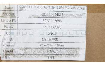 Lenovo 5CB0R07688 COVER UpCase ASM 3N 81F4 PG NBL W/KB ND