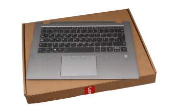 5CB0R08636 teclado incl. topcase original Lenovo SP (español) gris/plateado con retroiluminacion