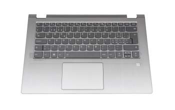 5CB0R08780 teclado incl. topcase original Lenovo CH (suiza) gris/plateado con retroiluminacion